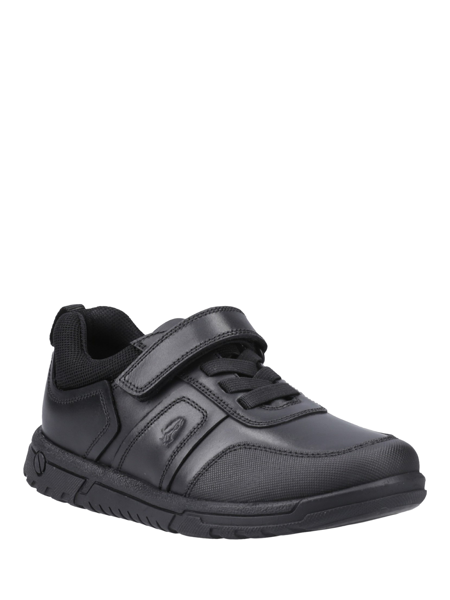 Product image 2 of 4, which shows Hush Puppies Kids' Sutton Bungee Senior Shoes, Black, 3