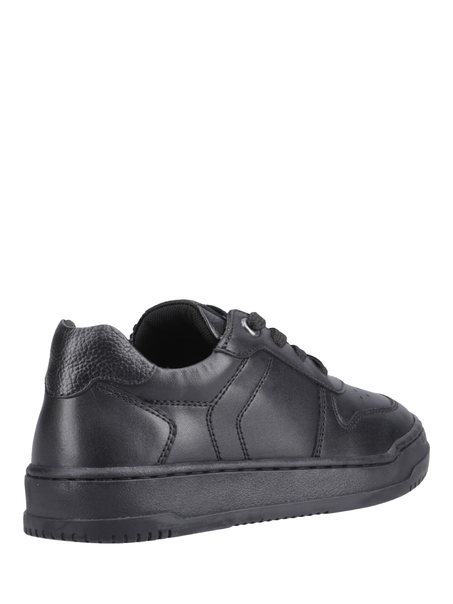 Product image 3 of 4, which shows Hush Puppies Kids' Dougie Senior Leather School Shoes, Black, 3