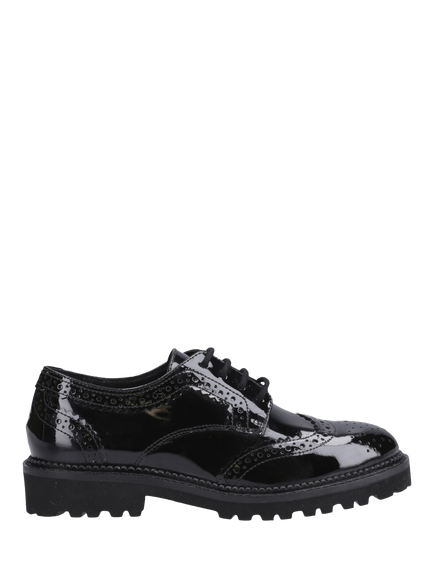 Hush Puppies Kids' Gabi Junior Lace Up Brogues, Black, Black
