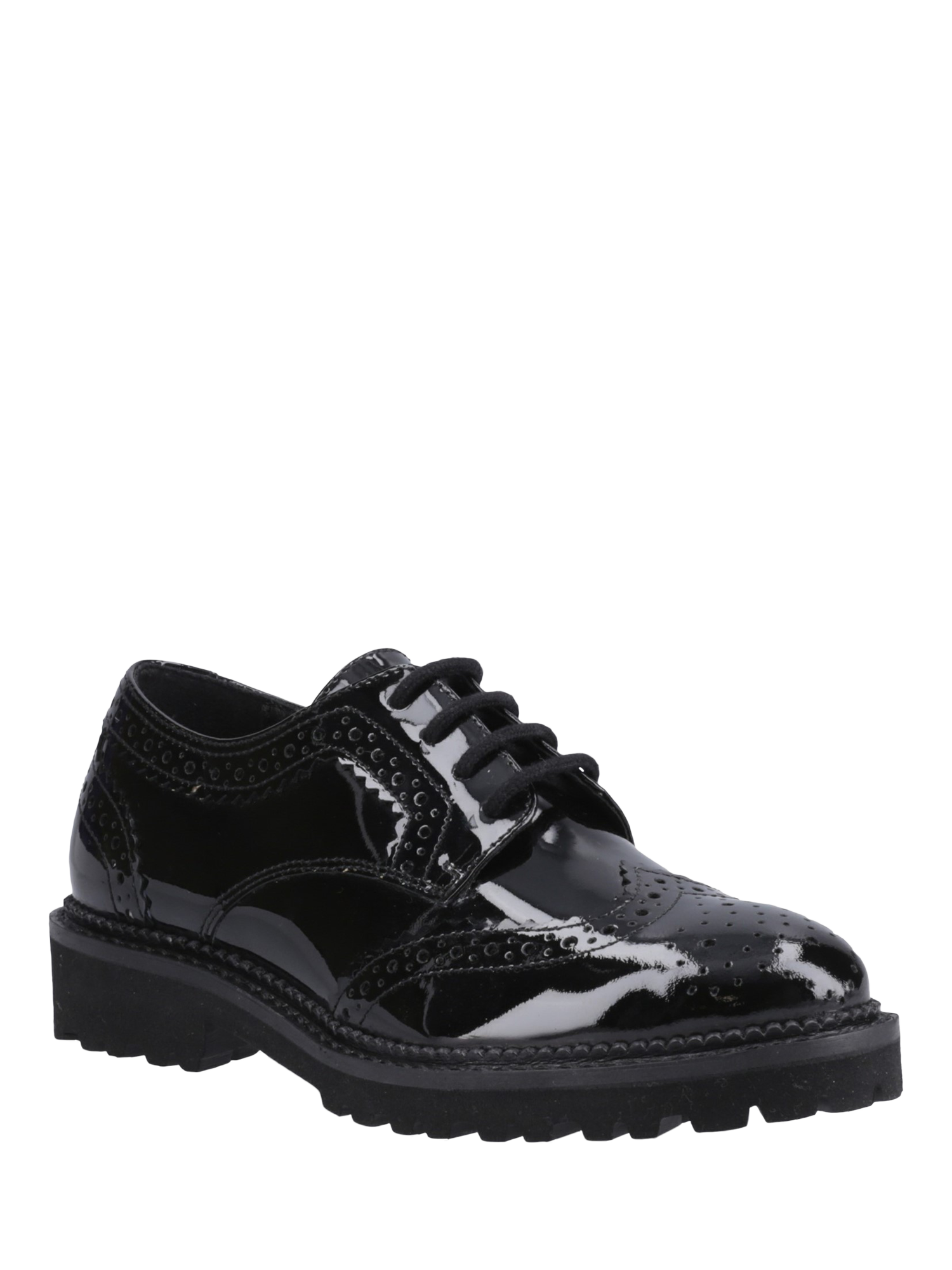 Product image 2 of 4, which shows Hush Puppies Kids' Gabi Junior Lace Up Brogues, Black, 10 Jnr
