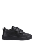 Hush Puppies Kids' Daxton Senior Leather Rip Tape Shoes, Black