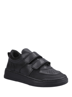Hush Puppies Kids' Daxton Junior Leather School Shoes, Black - view 2, Black