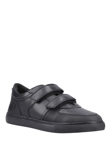 Hush Puppies Kids' Daxton Junior Leather School Shoes, Black - view 2, Black