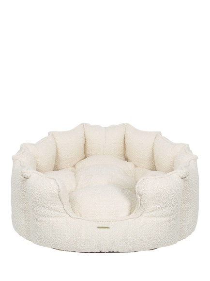 Lords & Labradors High Sided Boucle Dog Bed, Ivory, Ivory