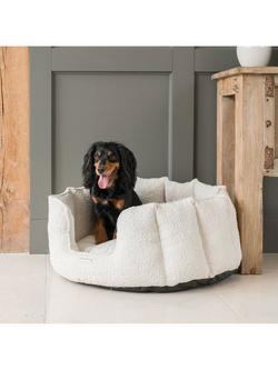 Lords & Labradors High Sided Boucle Dog Bed, Ivory - view 2, Ivory