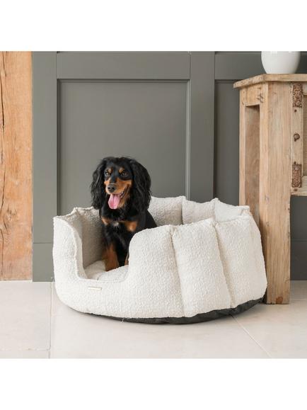 Lords & Labradors High Sided Boucle Dog Bed, Ivory - view 2, Ivory
