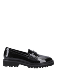 Hush Puppies Kids' Grazia Junior Patent Leather School Shoes, Black