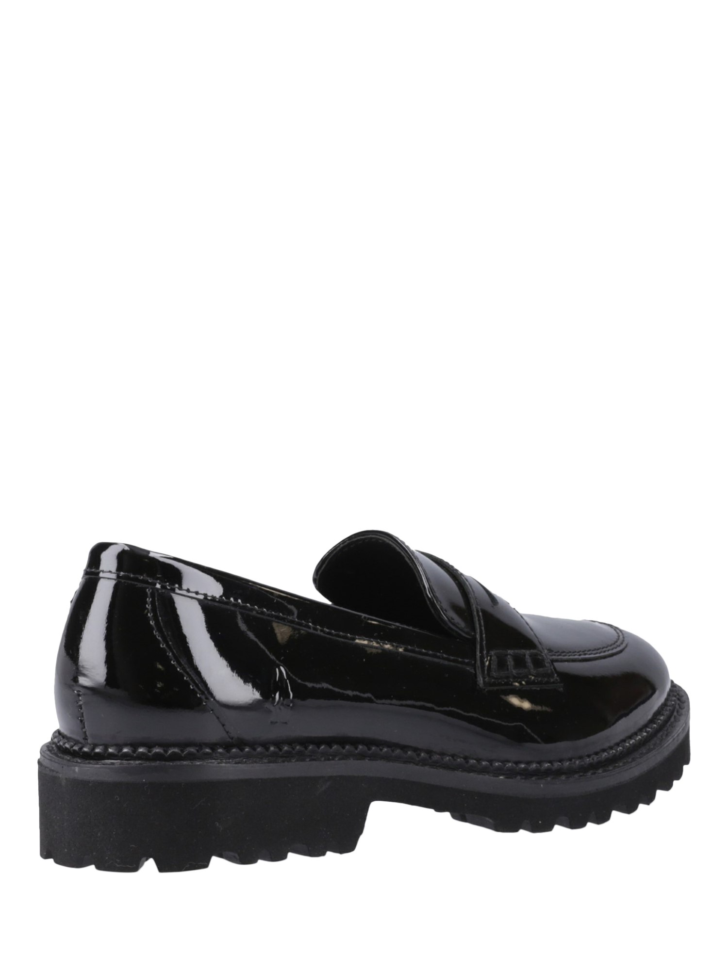 Product image 3 of 4, which shows Hush Puppies Kids' Grazia Junior Patent Leather School Shoes, Black, 10 Jnr