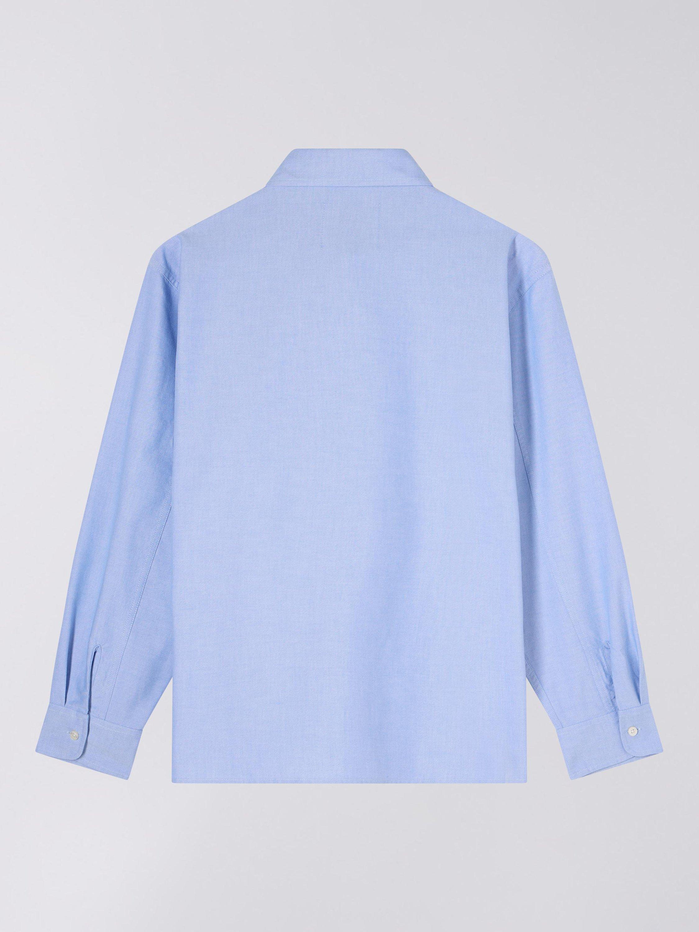 Product image 2 of 2, which shows Edwin Long Sleeve Cotton Oxford Shirt, Blue, S