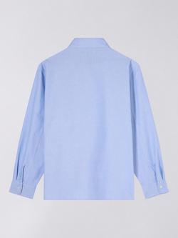 Edwin Long Sleeve Cotton Oxford Shirt, Blue - view 2, Blue