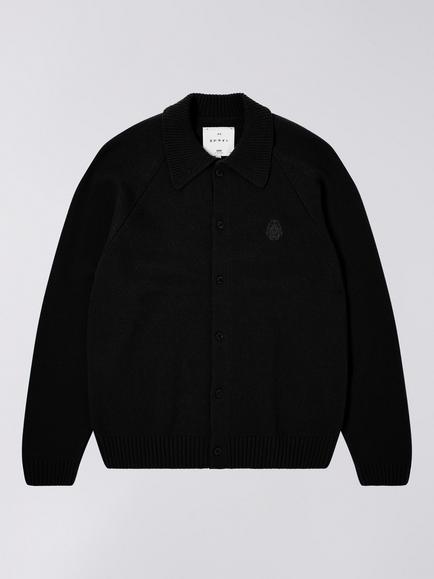 Edwin Mars Wool Blend Cardigan, Black