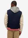 Superdry Hooded College Bomber Jacket, Atlantic Navy