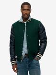 Superdry College Bomber Jacket, Pine Green
