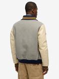 Superdry College Varsity Bomber Jacket, Dark Grey Marl