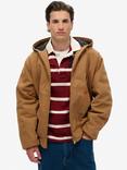 Superdry Surplus Hooded Bomber Jacket, Tobacco Brown