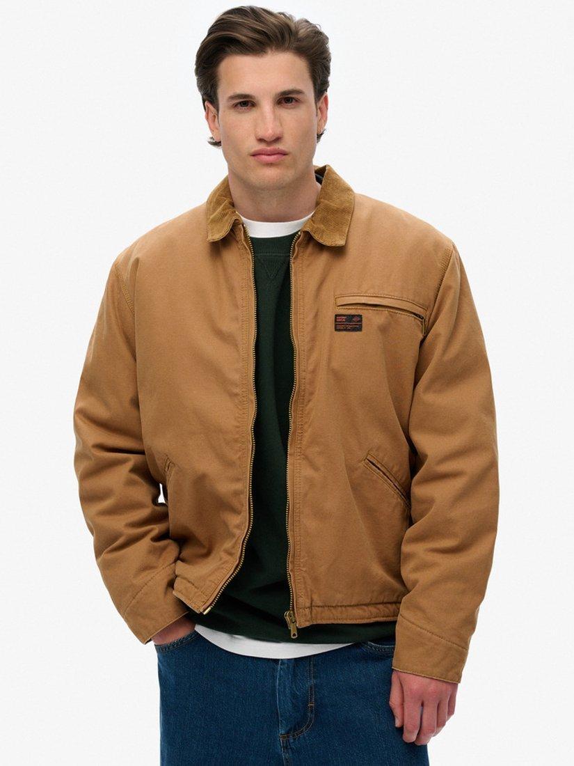 Product image 1 of 5, which shows Superdry Surplus Ranch Jacket, Tobacco Brown, S