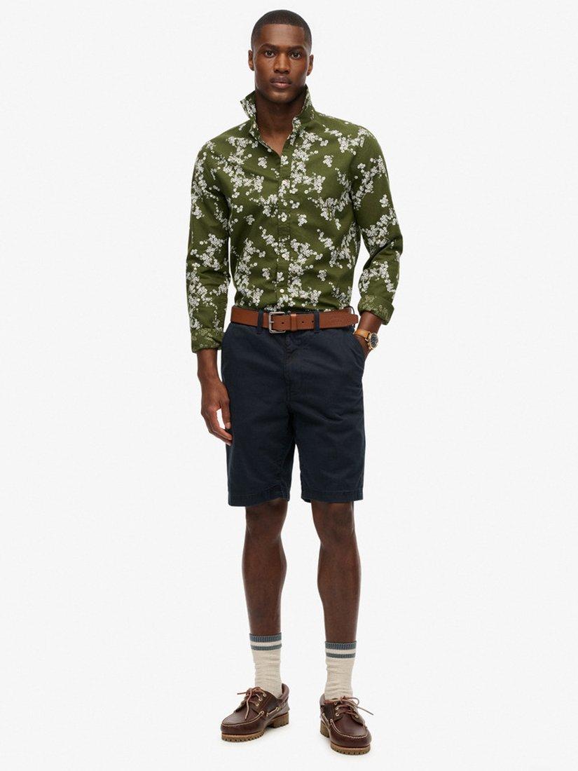 Product image 3 of 4, which shows Superdry Modal Regular Fit Floral Beach Shirt, Olive Blossom, S