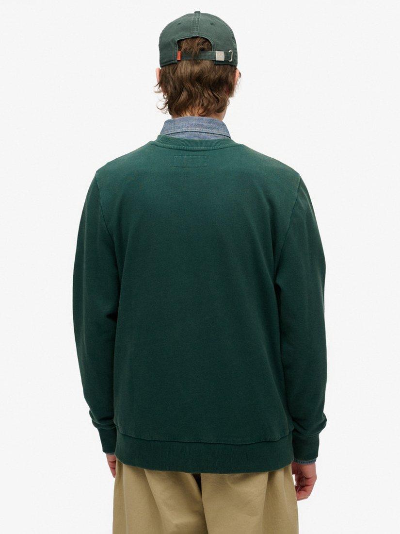Product image 2 of 4, which shows Superdry Athletic Printed Sweatshirt, Dark Pine Green, S
