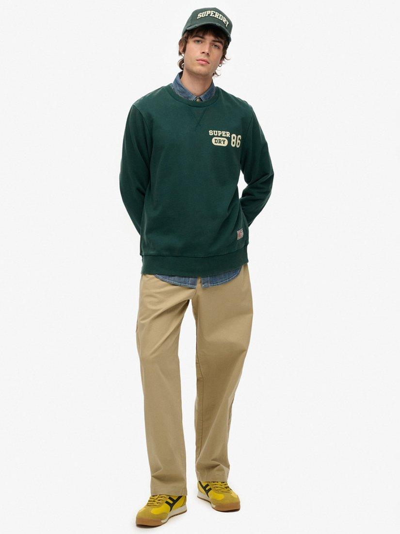 Product image 3 of 4, which shows Superdry Athletic Printed Sweatshirt, Dark Pine Green, S