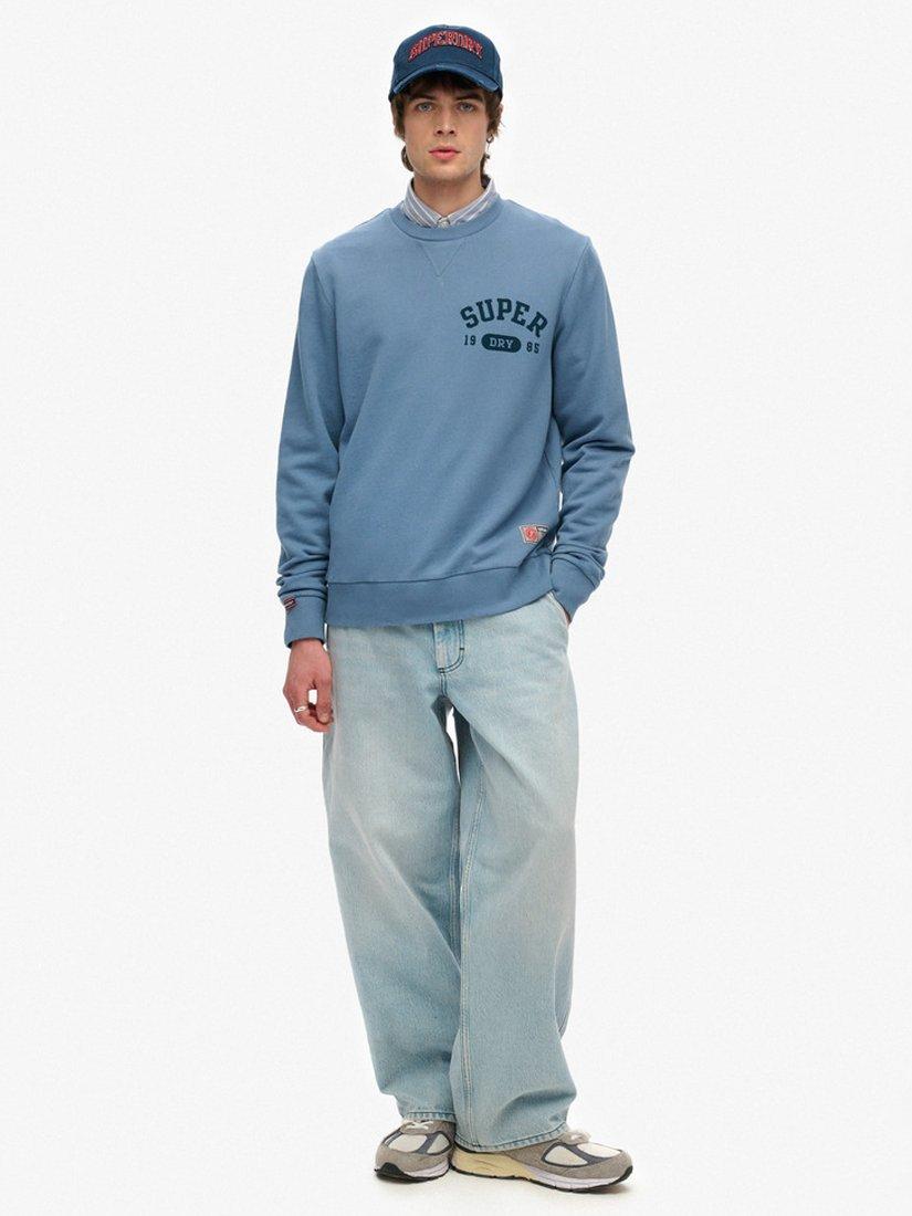 Product image 3 of 4, which shows Superdry Athletic Printed Sweatshirt, Wedgewood Blue, S
