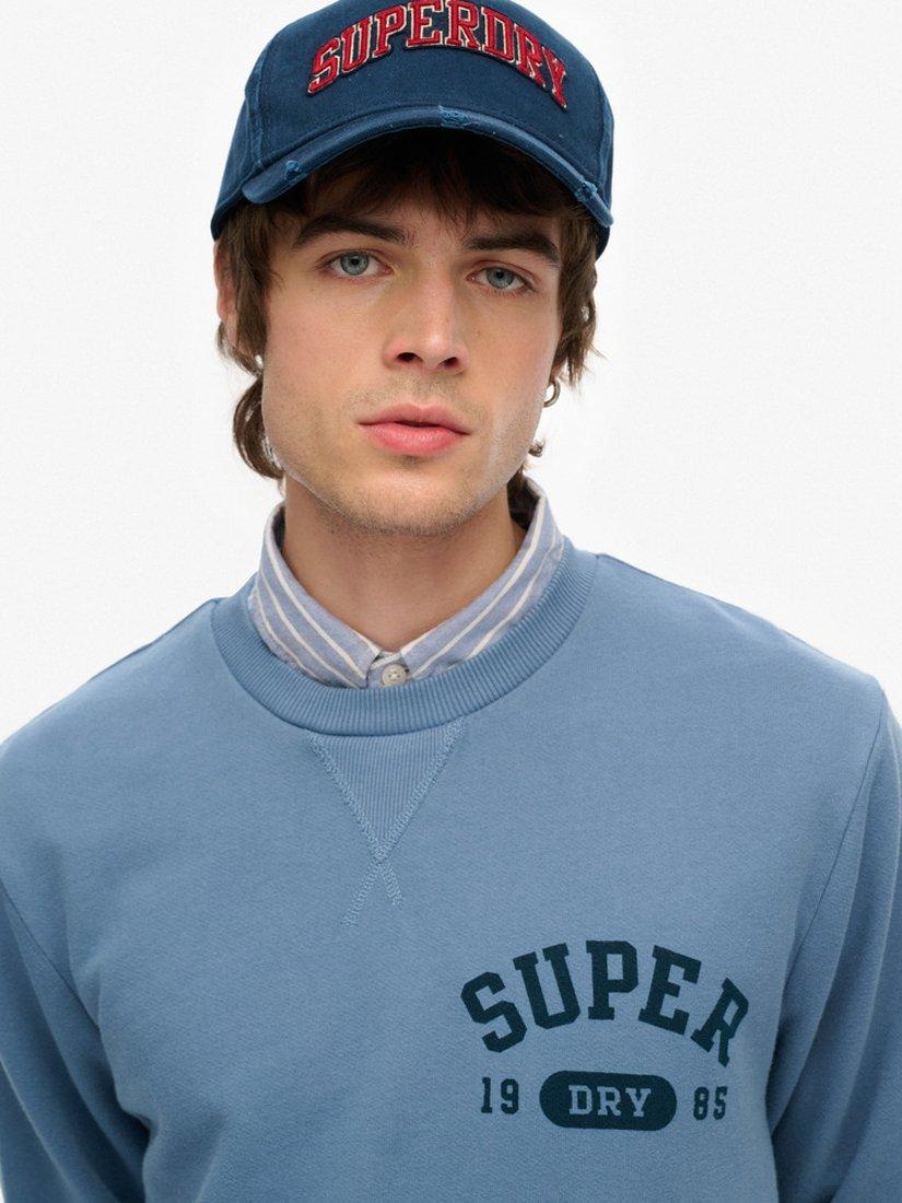 Product image 4 of 4, which shows Superdry Athletic Printed Sweatshirt, Wedgewood Blue, S