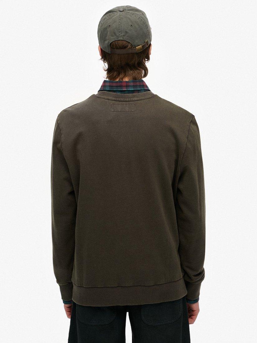 Product image 2 of 4, which shows Superdry Athletic Printed Sweatshirt, Bison Black, S