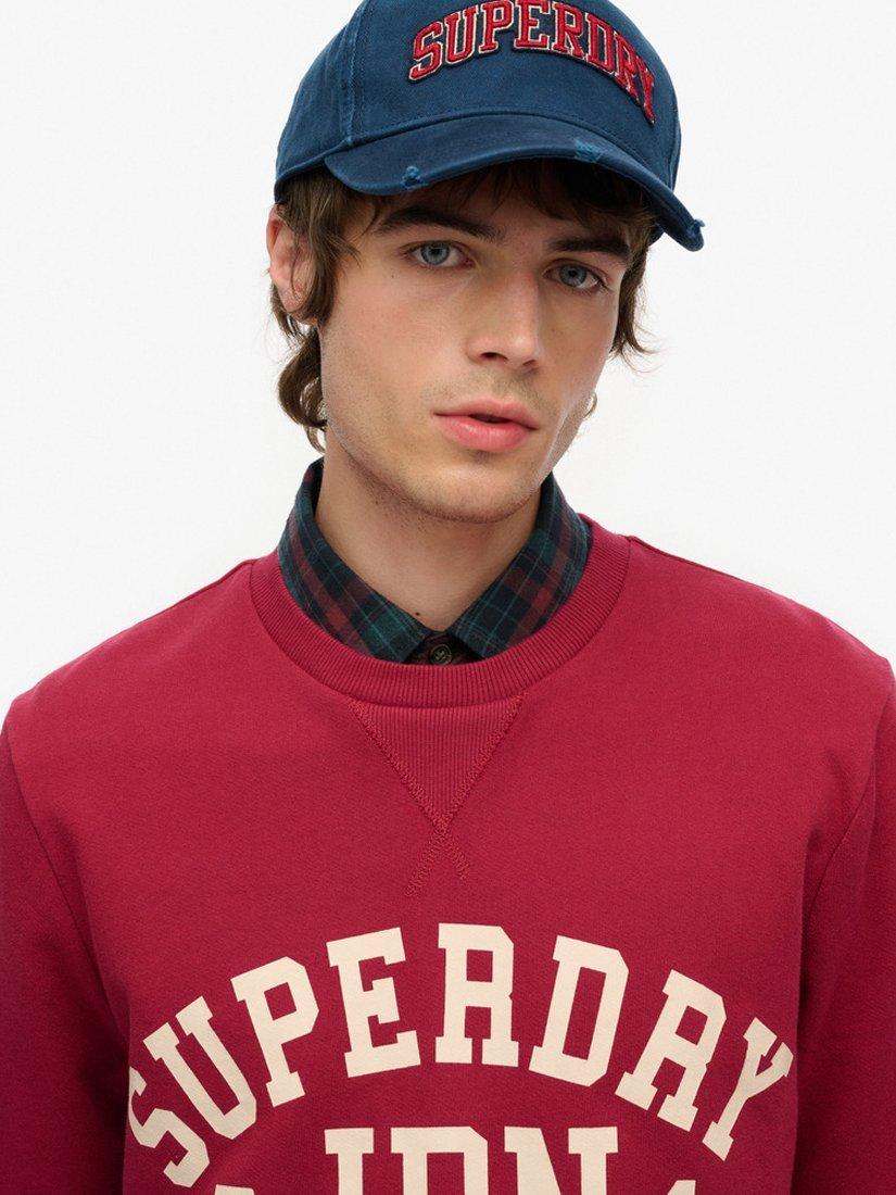 Product image 4 of 4, which shows Superdry Athletic Printed Sweatshirt, Bordeaux Red, S