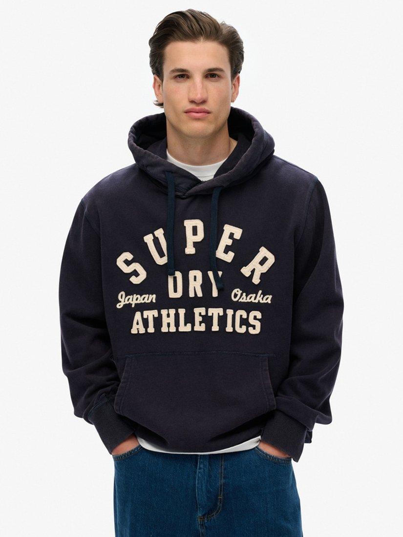 Product image 1 of 4, which shows Superdry Vintage Athletic Hoodie, Eclipse Navy, S