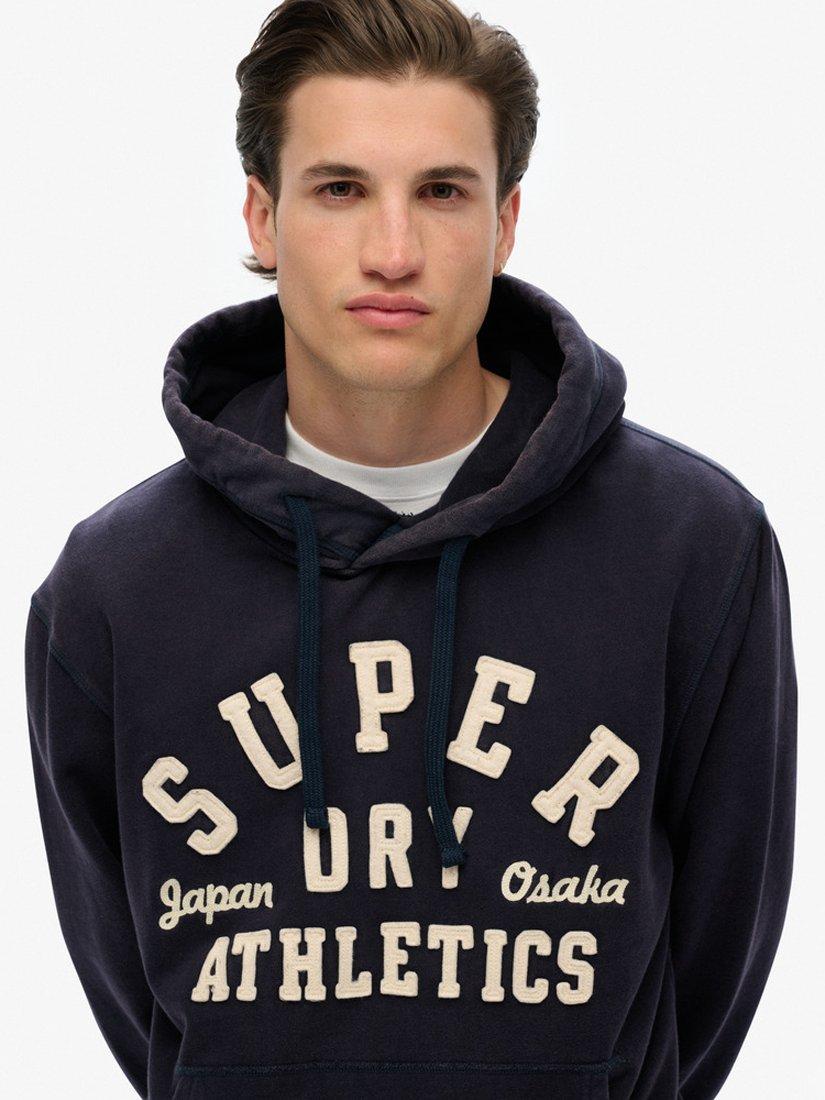 Product image 4 of 4, which shows Superdry Vintage Athletic Hoodie, Eclipse Navy, S