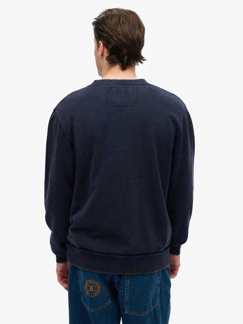 Product image 2 of 4, which shows Superdry Vintage Athletic Crew Sweatshirt, Rich Navy, S