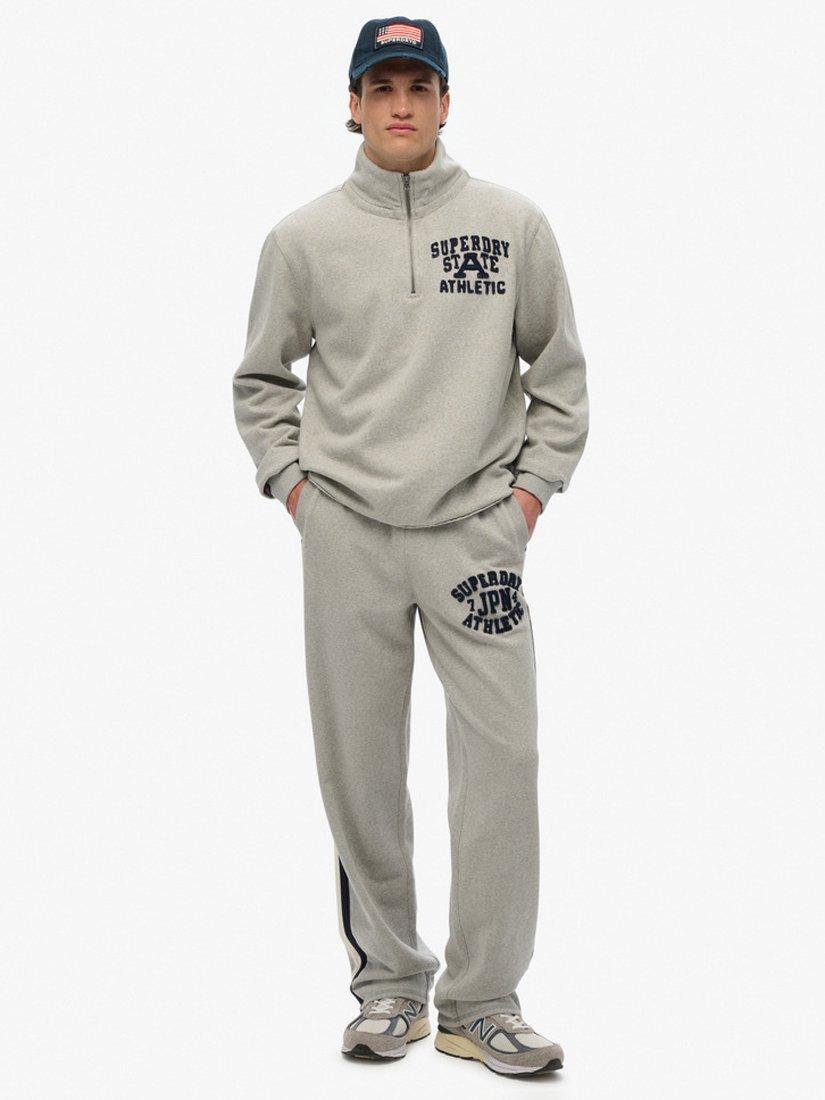Product image 3 of 4, which shows Superdry Vintage Athletic Half Zip Jumper, Light Grey, S
