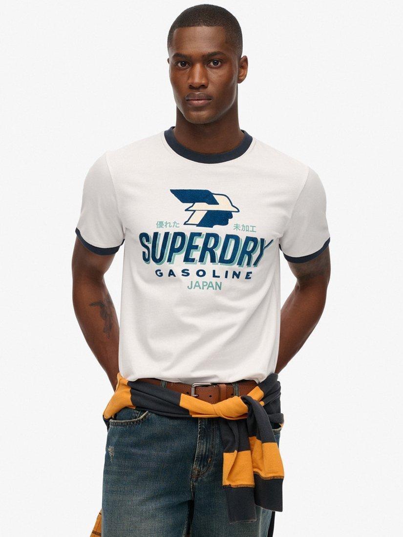 Product image 1 of 4, which shows Superdry Modern Industry Relaxed T-Shirt, Optic, S