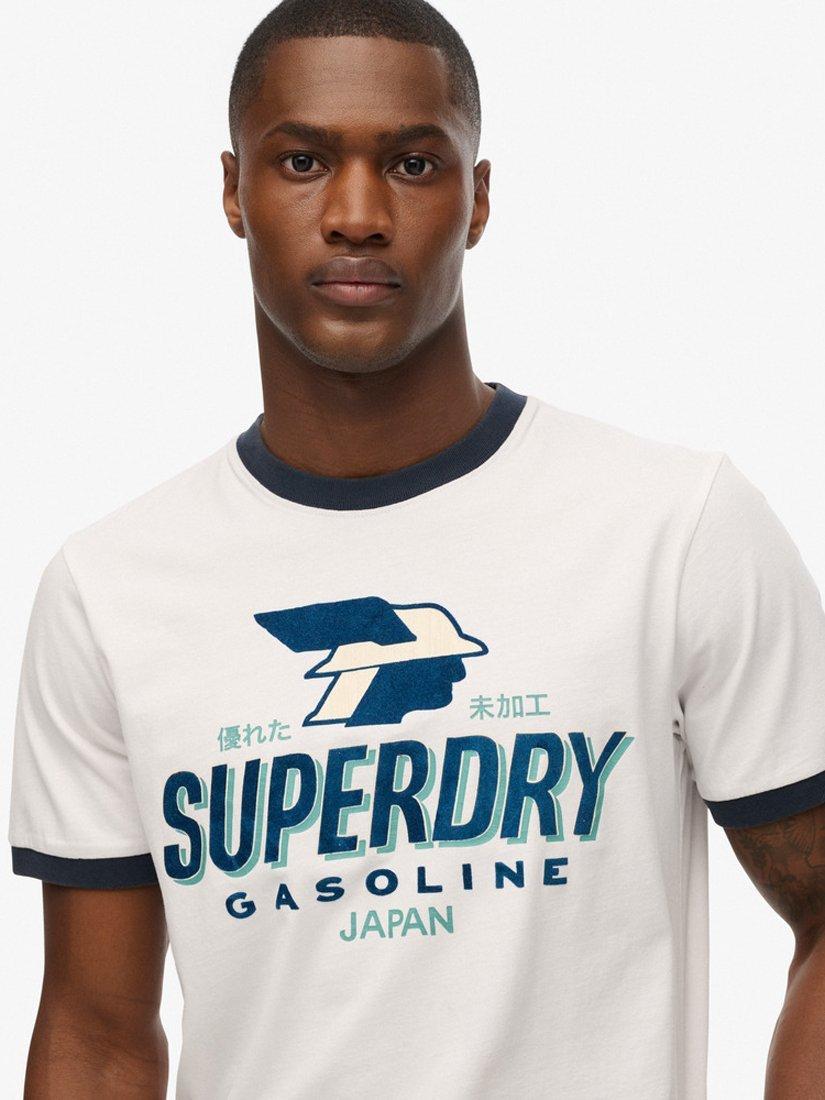 Product image 4 of 4, which shows Superdry Modern Industry Relaxed T-Shirt, Optic, S