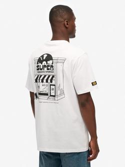 Superdry Graphic Print Oversized Cotton T-Shirt - view 2, Optic