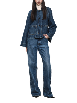 FRAME The Swing Denim Jacket, Blue - view 2, Blue