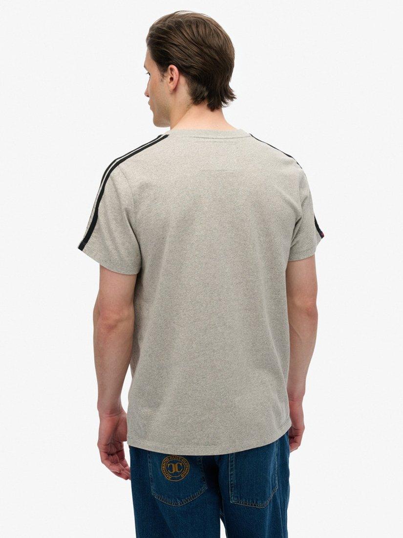Product image 2 of 4, which shows Superdry Vintage Athletic Stripe T-Shirt, Light Grey, S