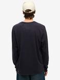 Superdry Vintage Athletic Long Sleeve Top, Eclipse Navy