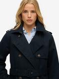 Superdry Classic Longline Cotton Blend Trench Coat