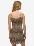 Superdry Leopard Print Bias Cut Slip Mini Dress
