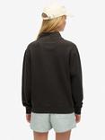 Superdry Athletic Essentials Loose Fit Half Zip Body-Cotton Jumper