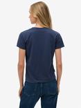 Superdry Essential Logo Fitted T-Shirt, Richest Navy