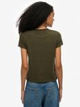 Superdry Pop Archive Super Fitted T-Shirt, Army Khaki