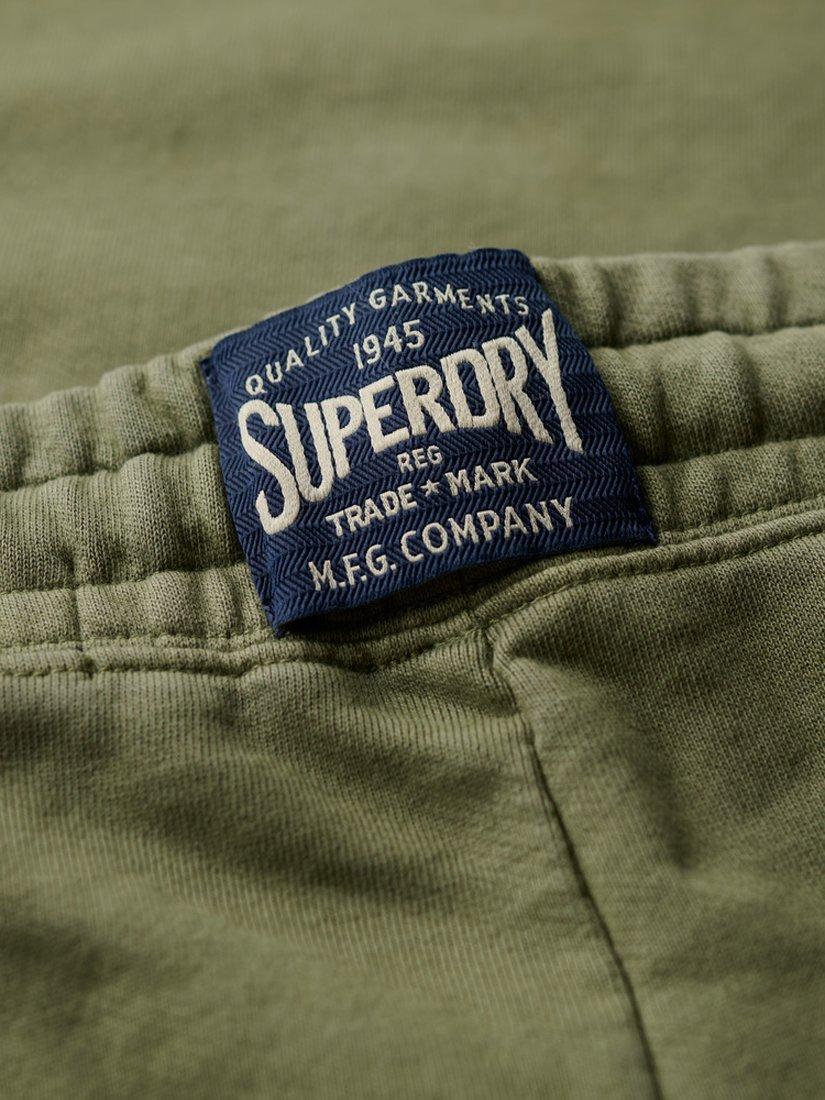 Product image 7 of 7, which shows Superdry Athletic Essentials Vintage Wide Leg Cargo Joggers, Olive Khaki, 8