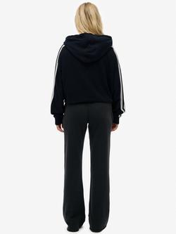 Superdry Athletic Embroidered Flare Joggers, Eclipse Navy - view 2, Eclipse Navy