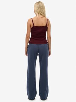 Superdry Athletic Embroidered Flare Joggers, Mariner Navy - view 2, Mariner Navy