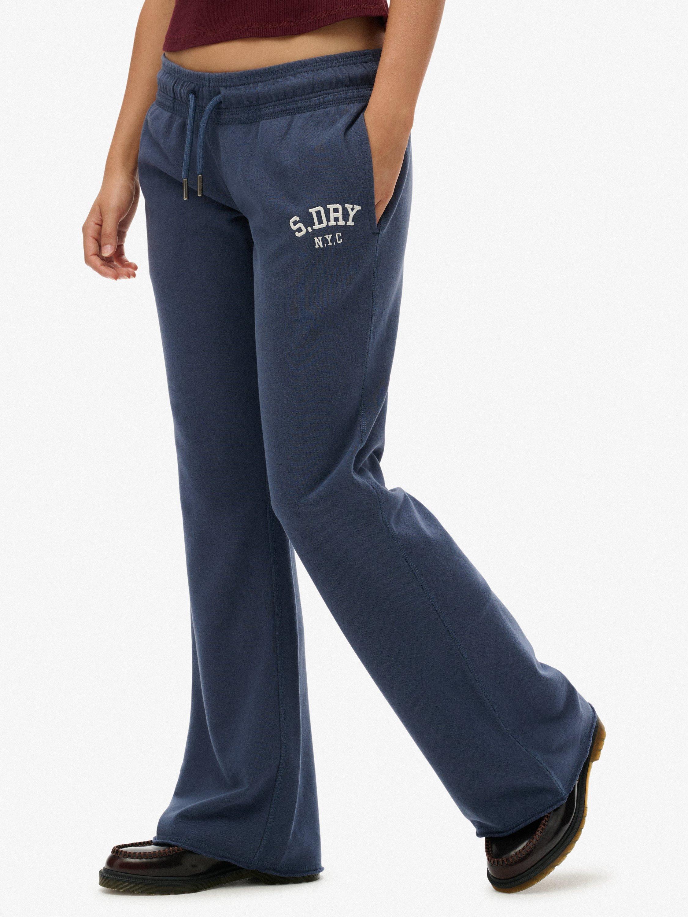 Product image 6 of 7, which shows Superdry Athletic Embroidered Flare Joggers, Mariner Navy, 8