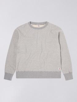 Edwin Made in Japan Cotton Raglan Sleeve Sweatshirt, Grey
