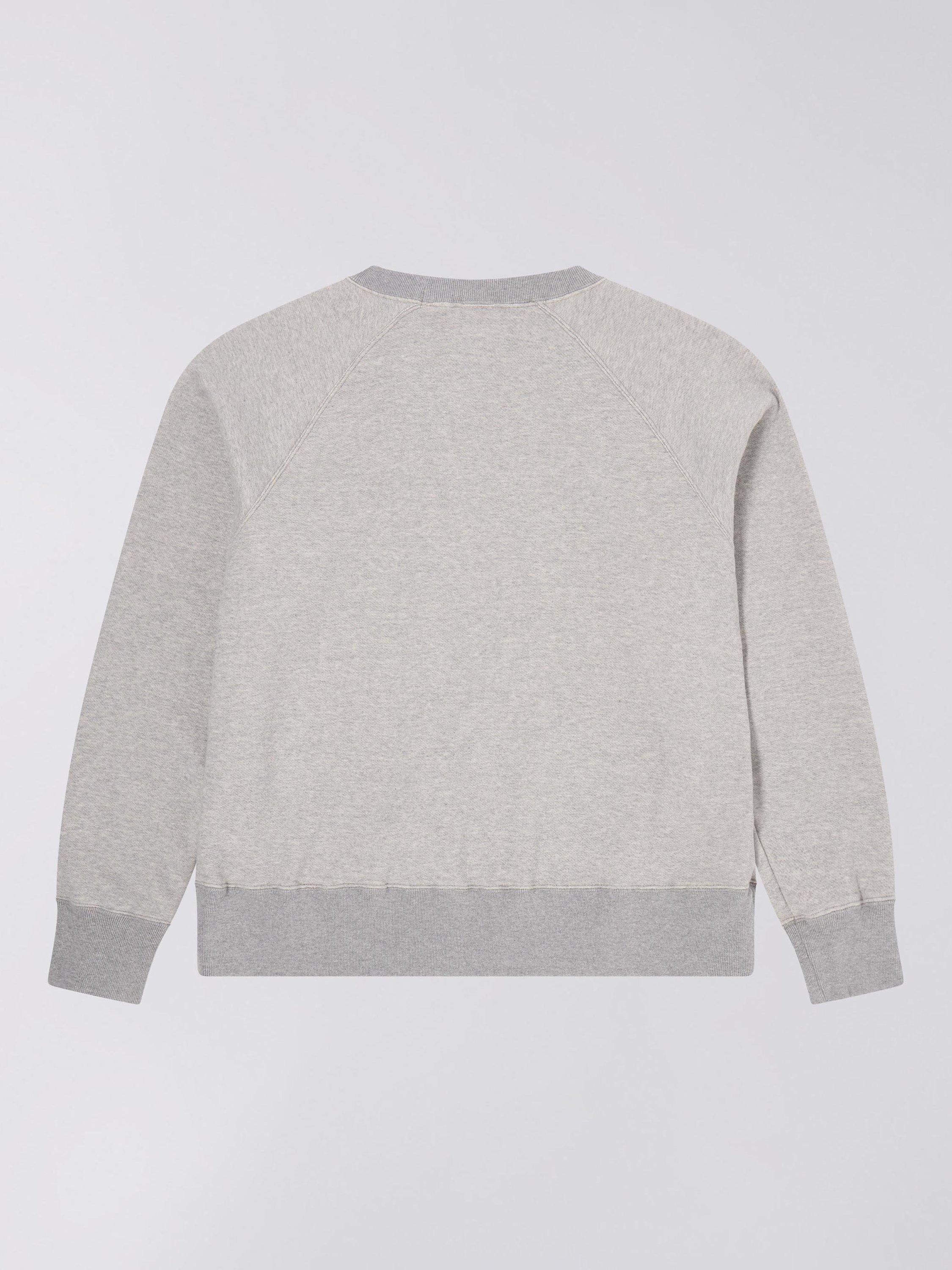 Product image 2 of 3, which shows Edwin Made in Japan Cotton Raglan Sleeve Sweatshirt, Grey, S