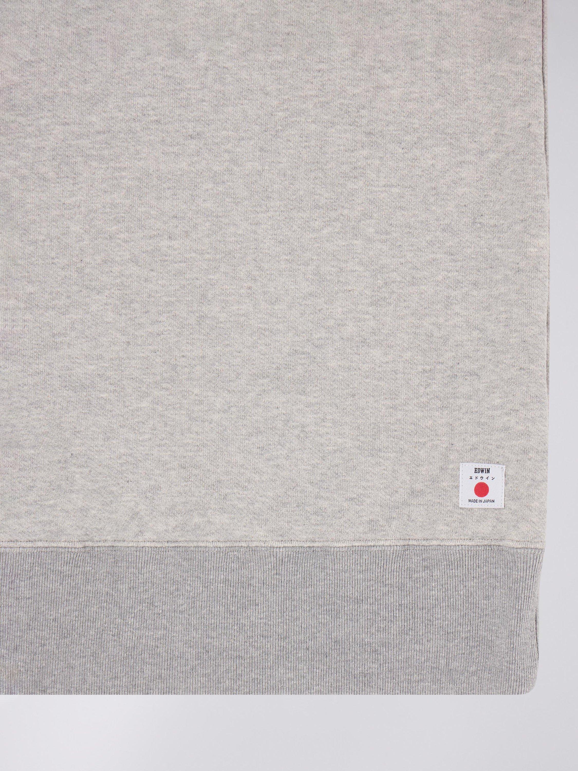 Product image 3 of 3, which shows Edwin Made in Japan Cotton Raglan Sleeve Sweatshirt, Grey, S