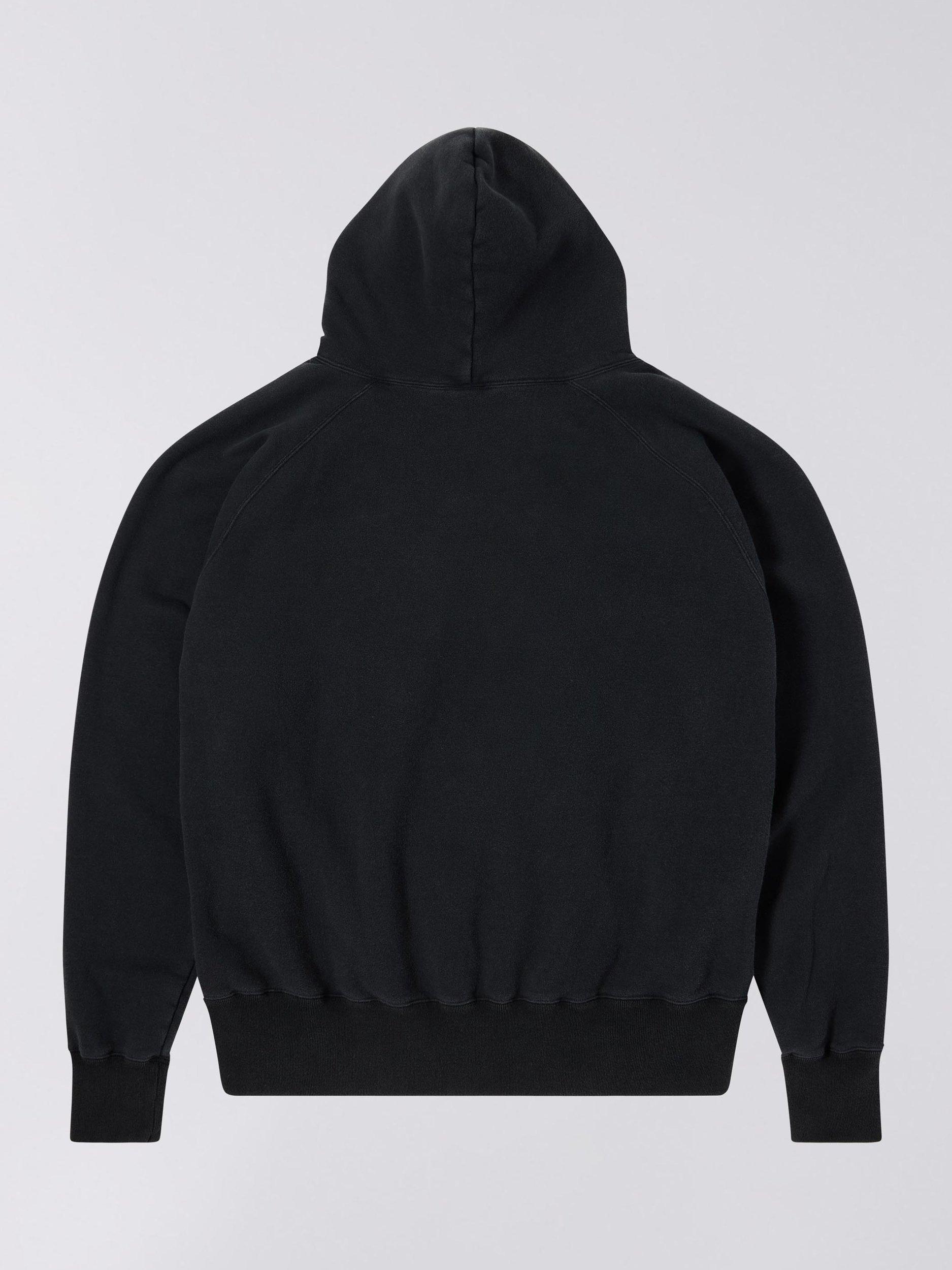 Product image 2 of 3, which shows Edwin Made in Japan Cotton Raglan Hoodie, Black, S
